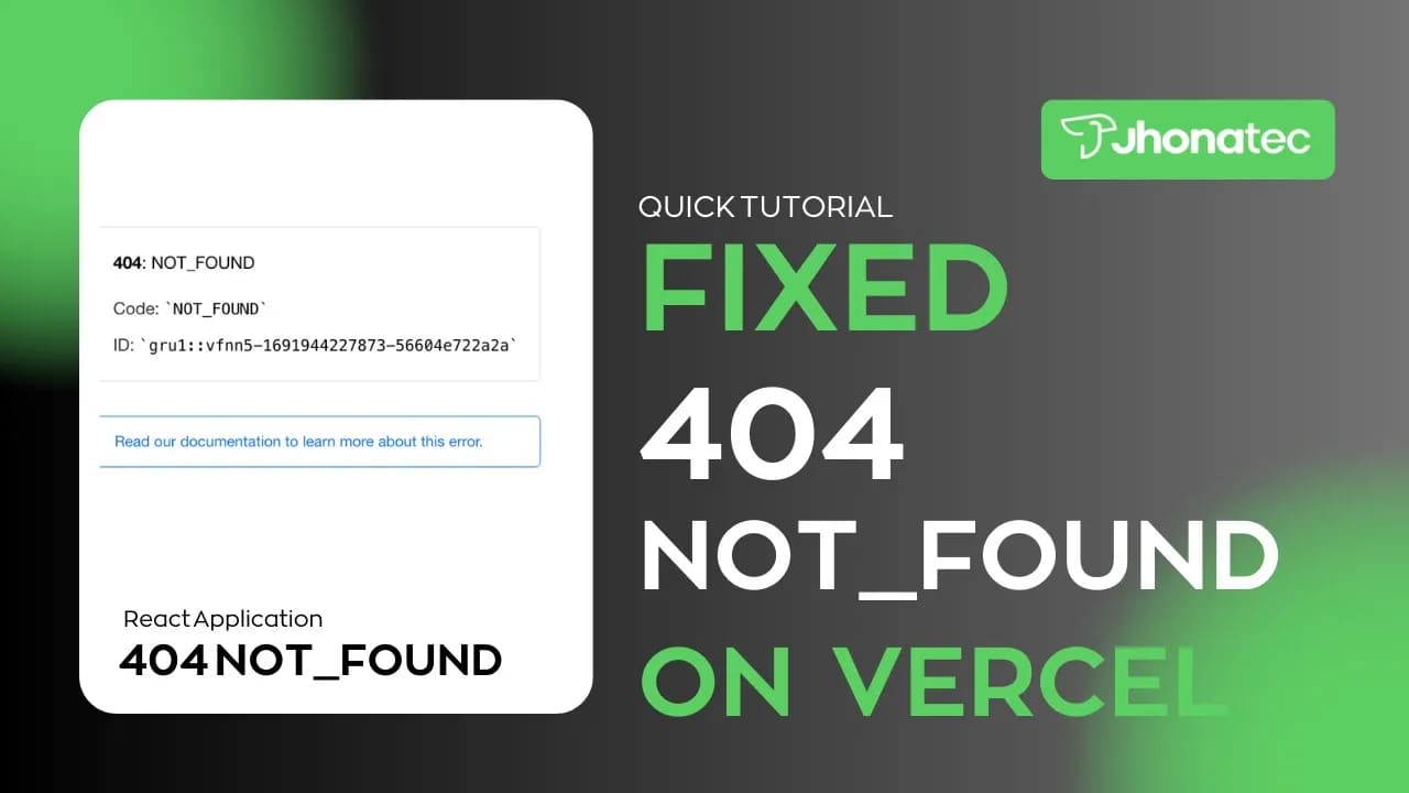 Fixed ERROR 404 on Vercel
